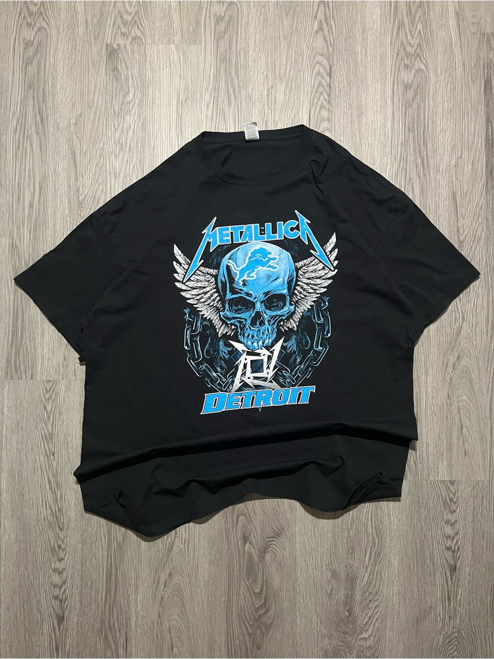 Metallica M72 world tour Detroit Lions T-shirt double-sided graphics men’s 2XL ￼